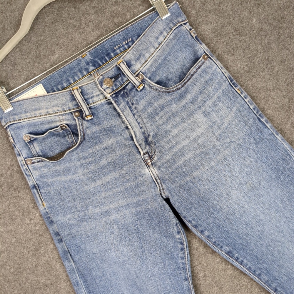 GAP Soft Wear Slim Fit Jeans Mens 31x32 Medium Wash Blue Denim Straight Leg